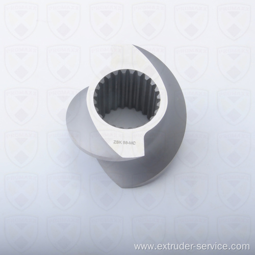 Extruding screw and barrel for PE extrusion